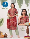 Morni 3 By Kaya Chanderi Foil Printed Kurti With Bottom Dupatta Wholesale Market In Surat